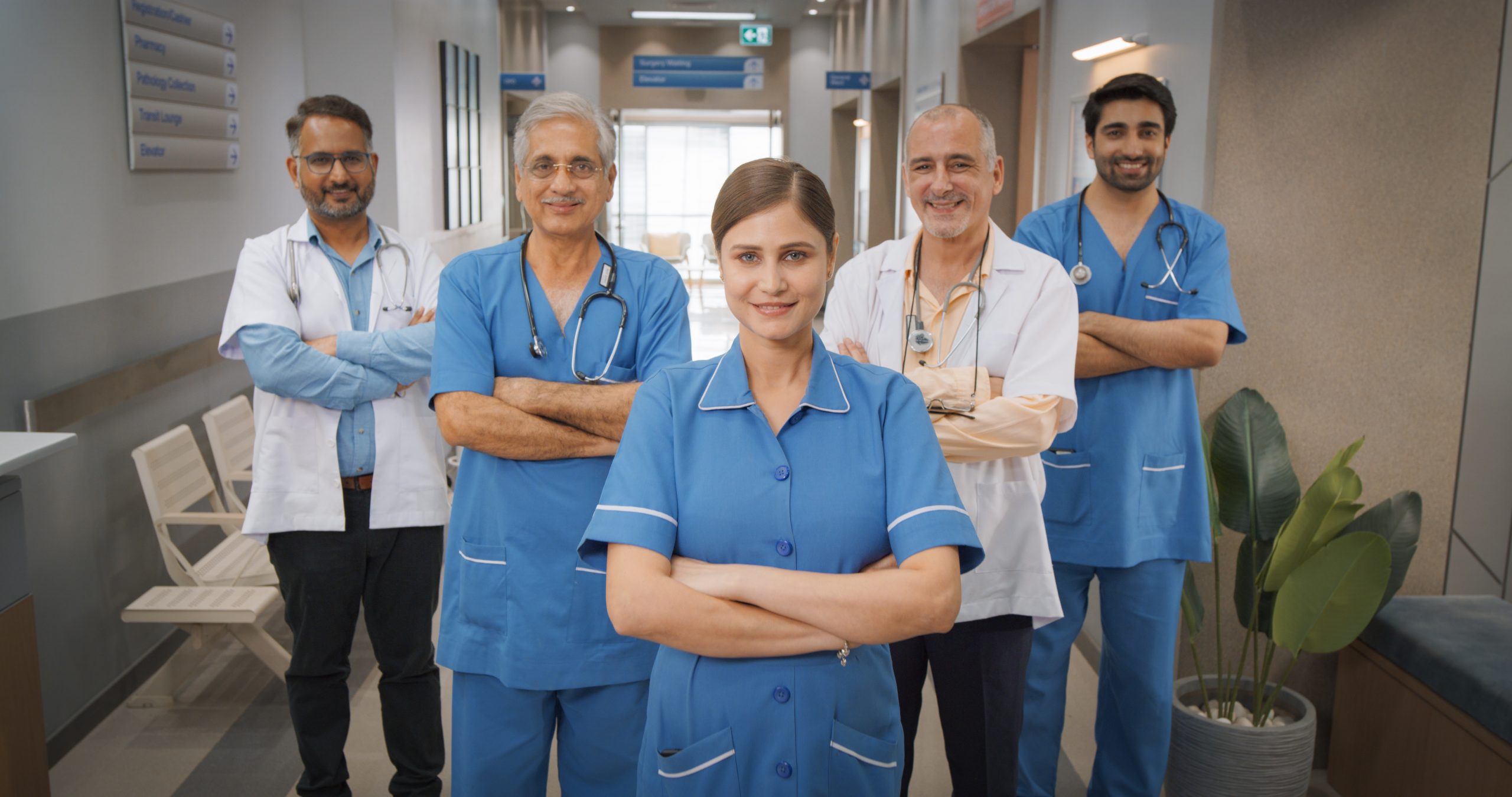 Indian,Healthcare:,Team,Portrait,Of,A,Female,And,Male,Successful
